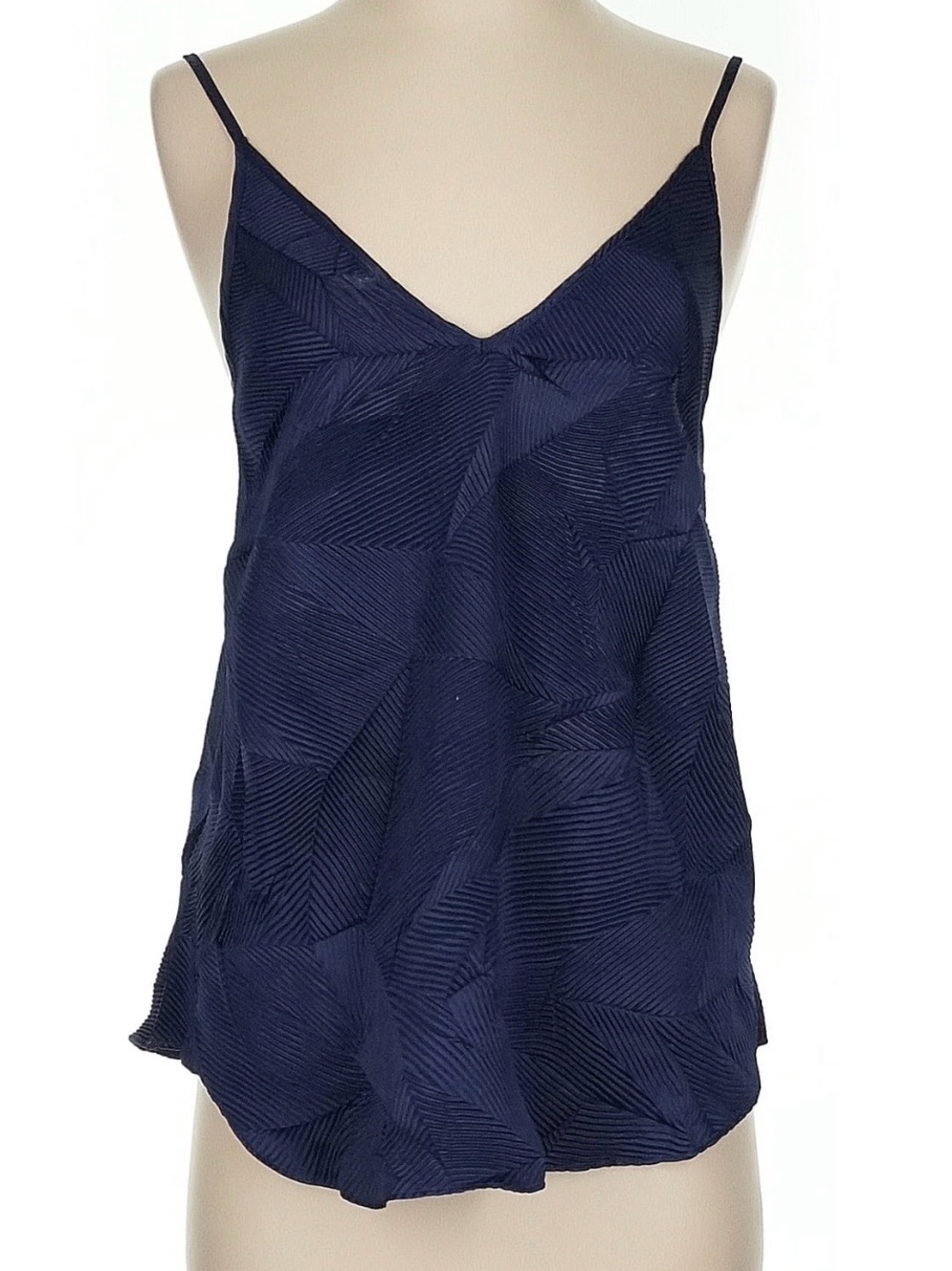Anthropologie Navy Textured V-Neck Camisole